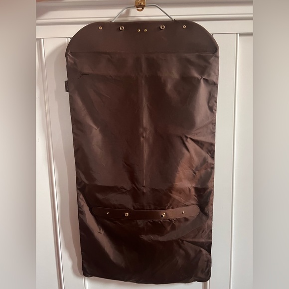 Louis Vuitton Authentic Brown Nylon Garment Cover Bag w/ Gold Hanger - Picture 7 of 12